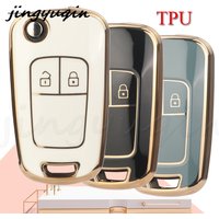 JYQ 2BTN TPU Car Key Case Cover For Chevrolet Cruze Aveo Trax Sail Captiva Opel Vauxhall Astra J Corsa Insignia Mokka Buick