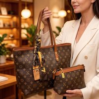 Premium Leather Women's Crossbody Bag By Famous Designer - Classic Elegant Shoulder Bag For Stylish Ladies Luxury Brand