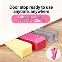 Reusable Silicone Door Stopper Safety Stoppers Block Wedge for Home Office Shock Absorbent No Drill Installation