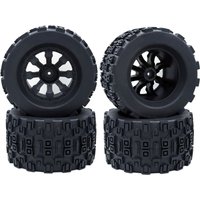 4pcs 120mm 125mm Rubber Tires 1/10 RC Monster Truck Tires and Wheel Rims 12mm Hex For RC Crawler Trxs Himoto HSP HPI Redcat