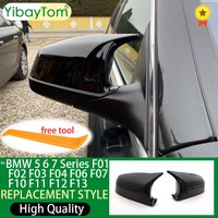 Carbon Fiber Look Car styling M style Replacement Mirror Cover for BMW 5 6 7 serie F01 F02 F03 F04 F06 F07 F10 F11 F12 F13