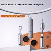 3‑in‑1 Keychain: SIM Eject Pin & Phone Cleaning Brush, Multi‑Tool for Quick SIM Removal and Router Reset