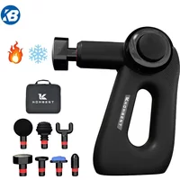 Quick Rechargeable Powerful Electric Vibration Deep Led Touch Screen Heat Electric Massage Gun Deep Tissue Fascia Gun