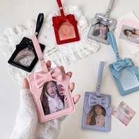 Kawaii Minimal Bowknot 3 inch Instax Kpop Photocard Holder idol Photo Card Holder Bag Pendant