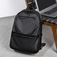 Men's Fashionable Business Backpack Nylon Solid Color Large Capacity Student Schoolbag Leisure Travel Backpack