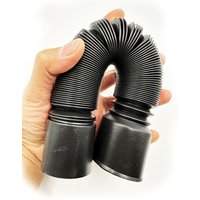 8.46 Inch Car Ventilation Telescopic Flexible Plastic Hose with 2 Clips for Air Conditioning Heater Defrost Duct Extension Pipe