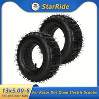 13x5.00-6 Tire and Inner Tube Set with Straight Valve Stem for Razor Dirt Quad Electric Scooter Parts Accessories 13*5.00-6