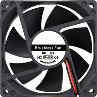 8025 8cm Dual Ball Cooler 80 x 80 x 25mm DC 12V 24V 2pin 80mm Comptuer Case Cooling Fan Suitable for Chassis Power Inverter