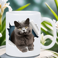 3D Cat Ceramic Mug with Realistic Cat Design, Perfect Gift for Cat Lovers and Everyday Use, Add a Touch of Fun to Your Day