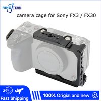 For Sony FX3 FX30 Metal Rabbit Cage Rig Kit with Cold Shoe Cable Clamp 3/8 ARRI Positioning Holes Video Production Accessory