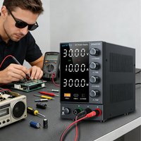 Zasilacz laboratoryjny regulowany Wanptek 30V 10A z podwójnymi portami ładowania USB/Type-C, zabezpieczeniem przed zwarciem i OCP, automatyczne przełączanie AC 220V/110V