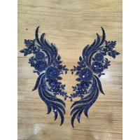 12 Colors Beaded Lace Fabric Applique with Matching Floral Design Wedding Dress Tulle Embellishments DIY Bridal Trim Lace Edging