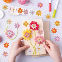 Laser-cut flower sticker wall art stationery stickers for gift wrapping flower color envelopes sealing labels