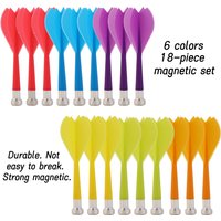 Huanqu 18-Piece Magnetic Dart Set, 6 Colors, Safe Magnetic Darts, Adult Home Magnetic Dartboard Accessories, Indoor Party Office Bar Games