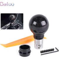 Carbon Fiber Gear Shift Knob Press Down To Unlock Forge Gear Lever Handball Push Button For Honda Civic Accord 10th SFN142