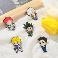 Anime Figure Cosplay Brooch Hunter X Hunter Enamel Pins GON Killua Kurapika Leorio Hisoka Badge Jewelry Jacket Backpack Accessor