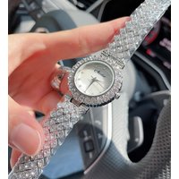 2024 Fashion Top Brand Luxury Watch Women Waterproof Crystal Women Dress Watch Fully Diamond Women Watches Ladies Watch Quartz