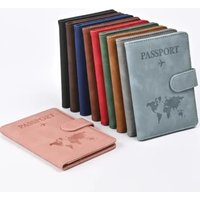 Travel Passport Cover Holder Case PU Leather Men Women Ticket Wallet Protective with Credit Card Holder Protector Cover Case
