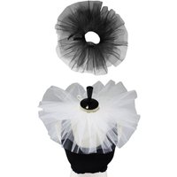 Women Vintage Mesh Neck Ruff Detachable Tulle Ruffle Collar Renaissance Victorian Halloween Cosplay Costume Accessories Clown