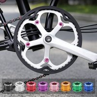 MEROCA 5pcs Single chainring bolts 6.5mm M8 MTB Road Folding bike chain ring bolts Aluminum Alloy bicycle crank chainring screw