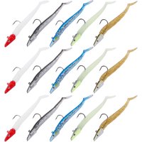 Goture 11cm 22g Lead Head Jigs Soft Fishing Lures Silicone Wobbler Bait with Hook Sinking Swimbaits for Saltwater and Freshwater