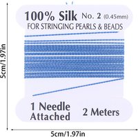 NEW 2# 0.45mm 10pcs/bag Handmade 100% Natural Silk Cord Rope With Beaded Silk Thread Needle End Silk For DIY Jewelry Making