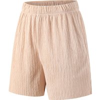 Summer women's solid color fashionable pocket sports shorts, elastic waist comfortable running pants girls' simple 5-point pants