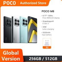 POCO M8 5G Global Version Mobile Phones Smartphone Snapdragon® 6 Gen 3 6.77" Flow AMOLED display 5520mAh battery 45W NFC