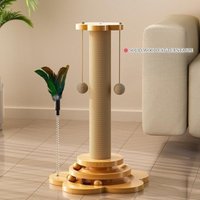Haustier Katze Spielzeug Massivholz Katze Plattenspieler Lustige Katze Stick Bälle Langlebig Sisal Kratzbrett Katze Liefert Katze Greifen Säule