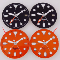 29mm Sterile Black Orange Watch Dial Fit for NH34 Movement Luminous dial Watch Repalcements for Diving Men's Watch