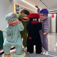 Big Mouth Fish Winter Pajama for Adults Plus Size Thick Fleece Cartoon Onesies Unisex Cute Monsters Homewear Cosplay Costume