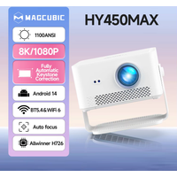 Przenośny projektor zewnętrzny Magcubic HY450MAX 1100ANSI 1080P z automatycznym ustawianiem ostrości, obsługą 8K, systemem Android 14, WiFi6, mini projektor Beam