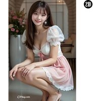2D Metal Sign – Elegant Young Lady in Pink White Dress Vintage Metal Tin Sign, Living Room