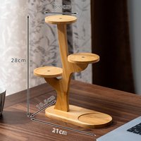 1pc Stable Bamboo Plant Stand Multi-Tier Tree-Shaped Succulent Display Rack Desktop Decor Flower Pot Holder Home Office