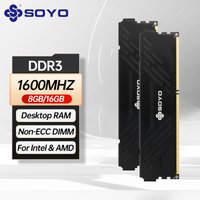 SOYO DDR3 8GB Desktop Memoria Ram 1600Mhz 1.5V 240Pin Non-ECC DIMM Memory Ram For Intel & AMD New Memoria Rams With HeatSink