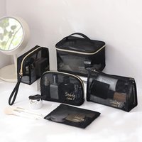 Mesh Makeup Bag - Breathable, odorless nylon makeup bag for travel and organizing