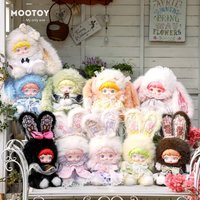 Micoco Lolita Dream Garden 600% Vinyl Big Plush Doll Bunny Ear Lace Dress Desktop Ornaments Decoration For Girls Birthday Gift