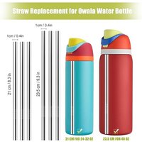 6Pcs/Set New With Brush Stainless Steel Straw 10mm Reusable Water Bottle Straw Cup Replacement Straw Drinking Use