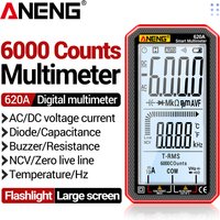 ANENG 620A Digital Smart 6000 Count Multimeter AC/DC Voltage Meter Electrical Capacitance Meter Temp Ohm Current Tester Tools