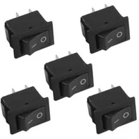10Pcs Auto Car Truck Boat Round Rocker DC 250V 3A 2-Pin ON/OFF Toggle SPST Switches Rocker Switch 10*15mm