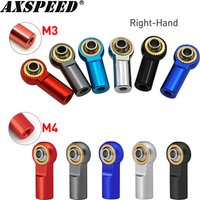 AXSPEED 10 Stück Metall M3 M4 Link Spurstangenkopf Kugelgelenk Stoßdämpfer Kugelgelenk für 1/10 Axial SCX10 D90 TRX4 TRX6 Tamiya CC01