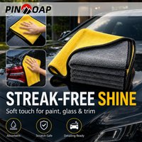 PINMOAP 1/3/5/10PCS Car Cleaning Towels Soft Microfiber Drying Cloths Absorbent Lint Free Rags Fit Home Kitchen Auto Detail Wash