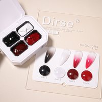 4Colors Black Red Pat Painting Gel Nail 4 In 1 Semi Permanent Soak Off UV LED Nails Glue Used For Gradient Stamping Pattern