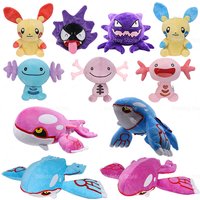 Pokemon Paldean Wooper Plush Toys Cute Anime Plushie Minun Plusle Magikarp Kyogre Gastly Haunter Stuffed Kids Xmas Dolls