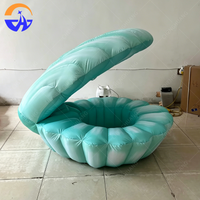 Interactive Performance Props Customized Inflatable Shell Model with Blower Bar for Stage Music Festival Decorative Supplies