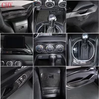 Soft Carbon Fiber For Mazda MX-5 MX5 ND 2016-2025 Car Center Control Gear Panel Cover Glass Lift Frame Sticker Car Interior Kit