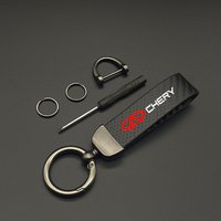 Car Carbon Fiber Keychain Zinc Alloy Keyrings For Chery Tiggo 8 Arrizo 5 pro gx 5x eQ7 Chery tiggo 7