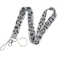 Musical Notes Lanyards for Keys Neck Strap ID Card Holder Hang Rope Cell Phone Strap Key Chain Key Holder Key Rings Accessories
