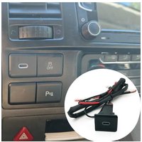 1 PC 12V/24V Red LED Car Charger Socket Type C PD Charging Outlet Power Adapter Phone Accessories Fit For VW Caravelle T5