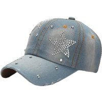Denim Baseball Kappe Frauen Sommer Herbst Sonnenschirm Mode Stern Shinning Kappe Weibliche Hut Casual Einstellbare Snapback Gorro